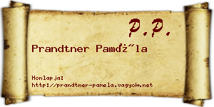 Prandtner Paméla névjegykártya